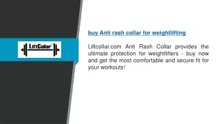 Buy Anti Rash Collar For Weightlifting Liftcollar.com
