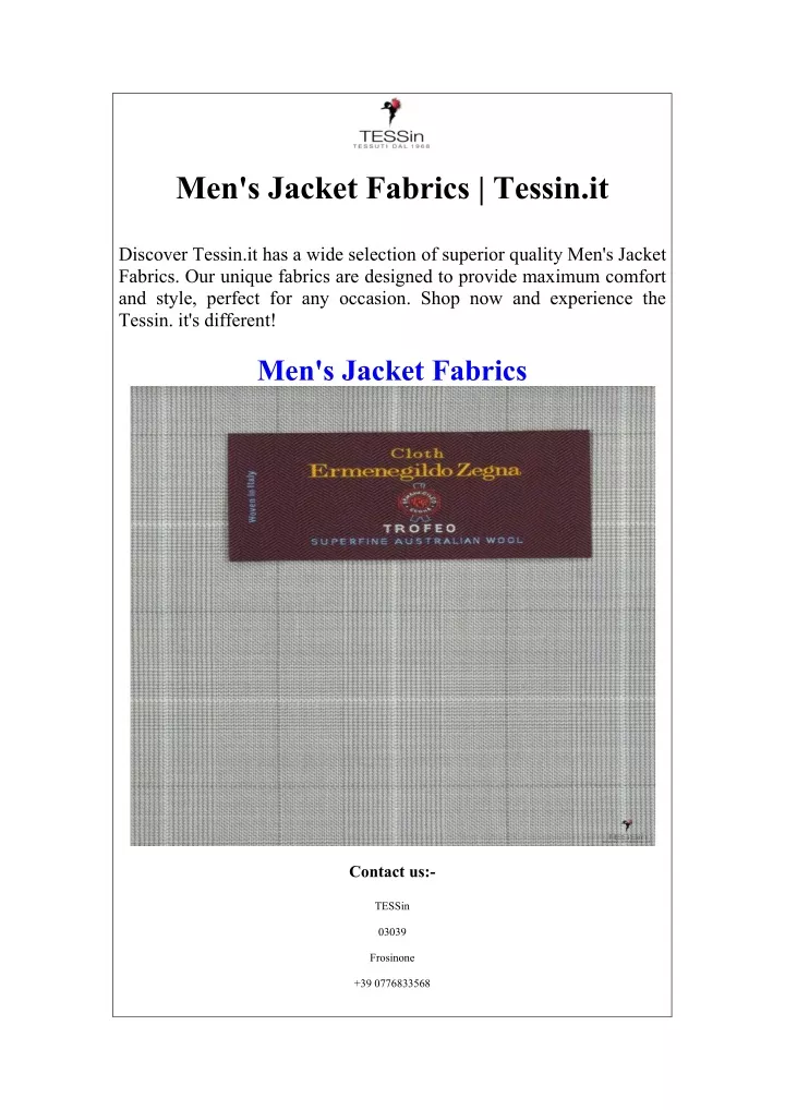 men s jacket fabrics tessin it