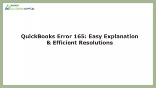 A Comprehensive Guide to Resolving QuickBooks Error 165