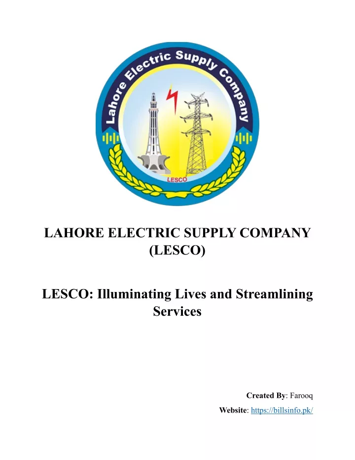 PPT - Lahore Electric Supply Company (LESCO) PowerPoint Presentation ...