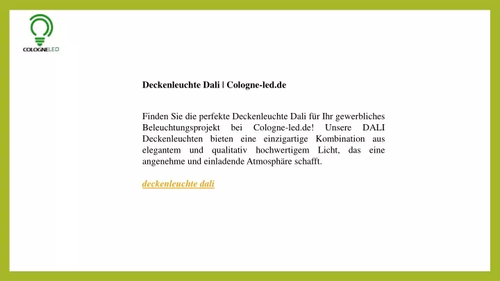 deckenleuchte dali cologne led de