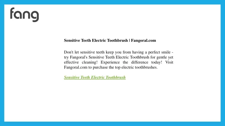 sensitive teeth electric toothbrush fangoral com