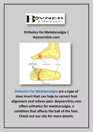 orthotics for metatarsalgia boynerclinic com