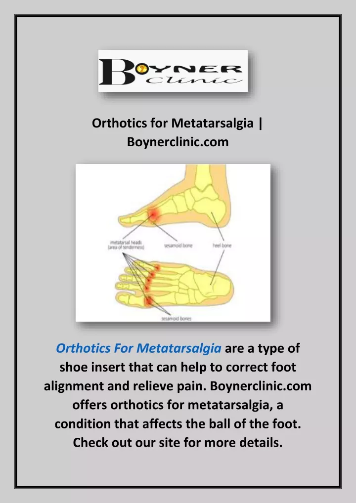 orthotics for metatarsalgia boynerclinic com