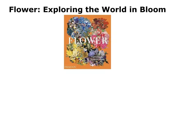 flower exploring the world in bloom