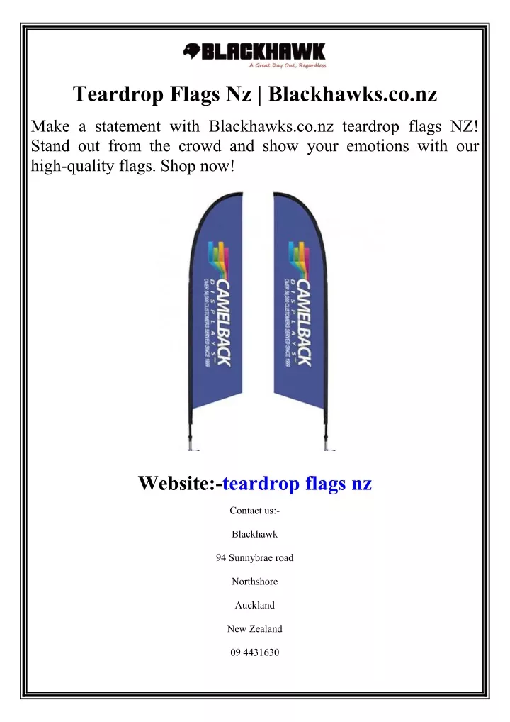 teardrop flags nz blackhawks co nz