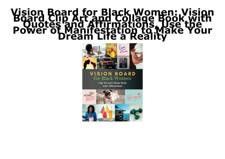 vision board for black women vision board clip