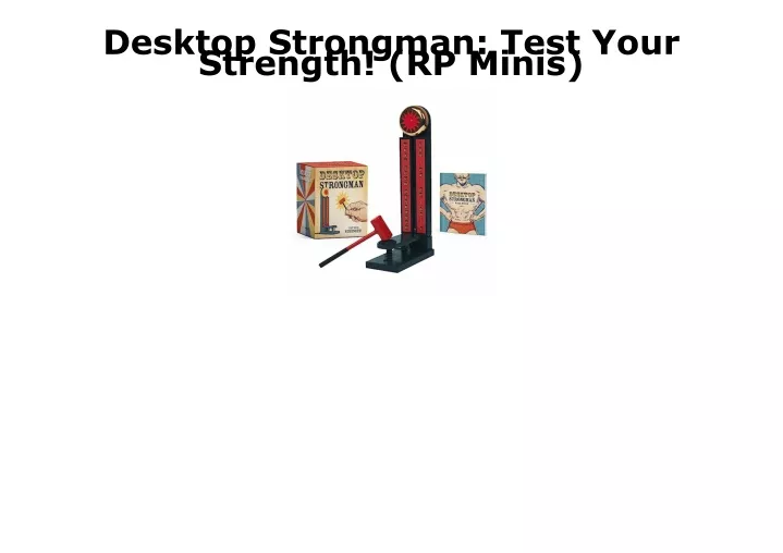 desktop strongman test your strength rp minis