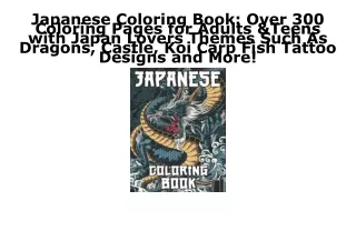 [PDF] DOWNLOAD EBOOK Japanese Coloring Book: Over 300 Coloring Pages for Adults