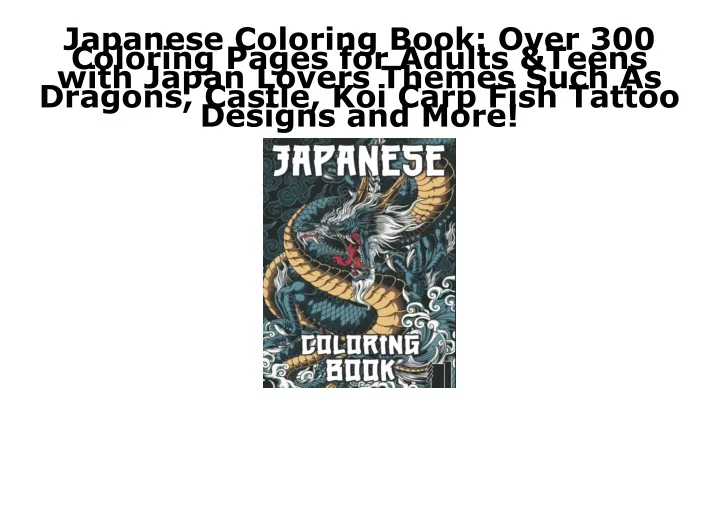 japanese coloring book over 300 coloring pages