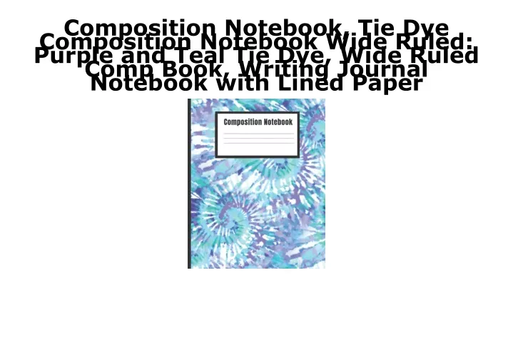 composition notebook tie dye composition notebook