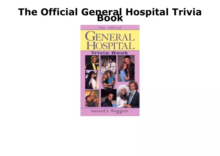 the official general hospital trivia book