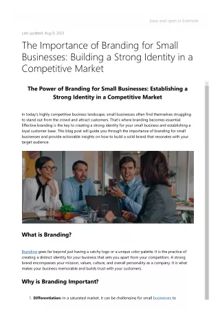 The Importance of Branding for Small Businesses_ Building a Strong Identity in a Competitive Market
