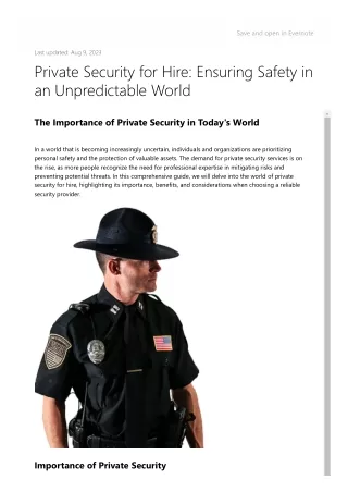 Private Security for Hire_ Ensuring Safety in an Unpredictable World
