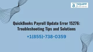 Fixing QuickBooks Payroll Update Error 15276 - Easy Guide