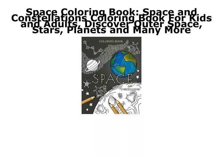 space coloring book space and constellations