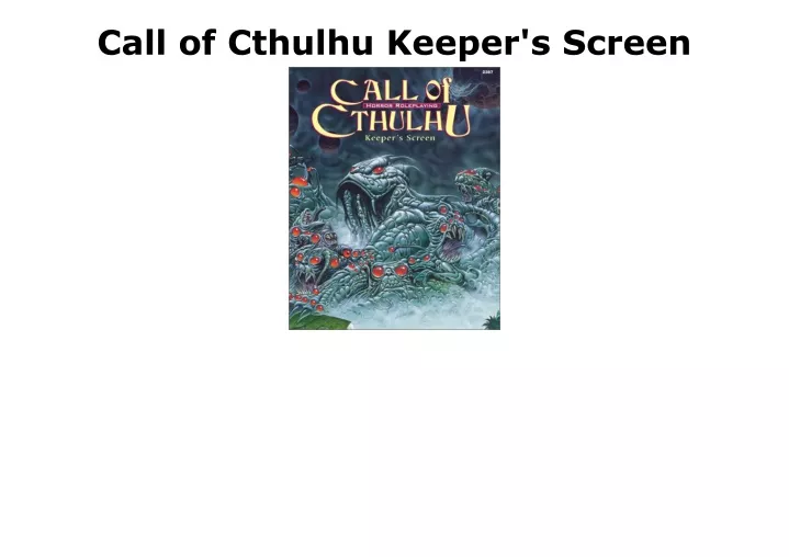 call of cthulhu keeper s screen