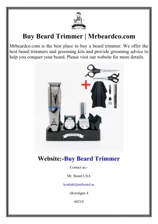 Buy Beard Trimmer  Mrbeardco.com
