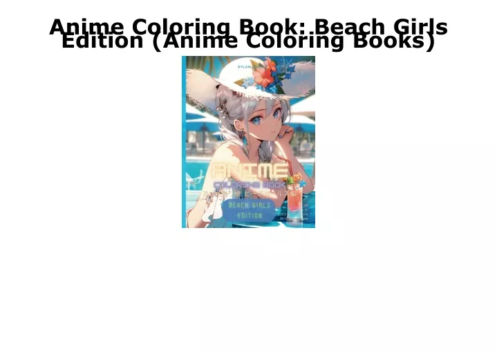 anime coloring book beach girls edition anime