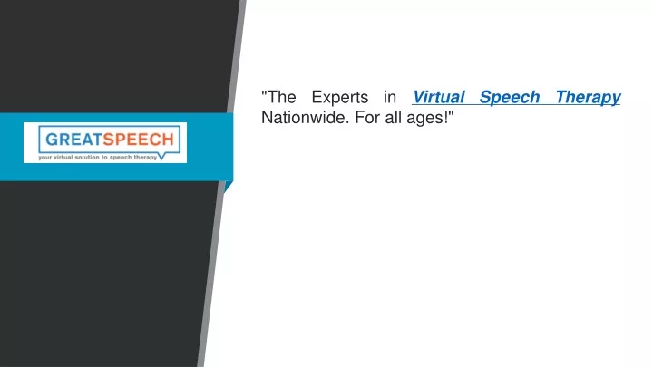 the experts in virtual speech therapy nationwide