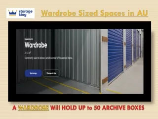 Wardrobe Sized Spaces in AU PPT