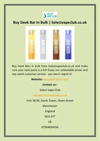 buy geek bar in bulk selectvapeclub co uk