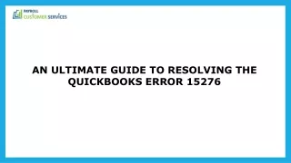 Quick Solutions To Rectify QuickBooks Error 15276