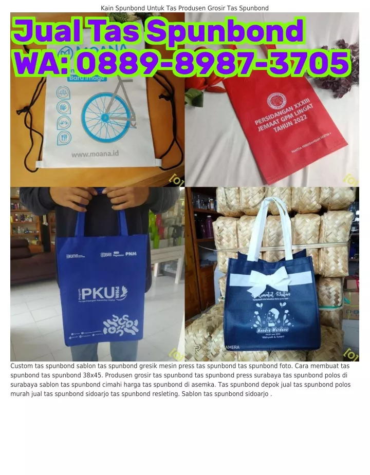 kain spunbond untuk tas produsen grosir