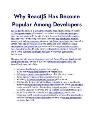 why reactjs has become why reactjs has become