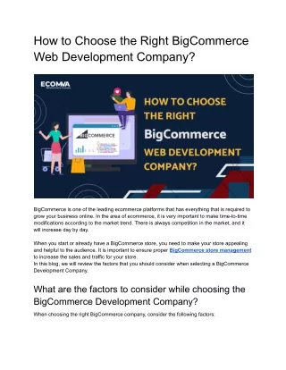 how to choose the right bigcommerce