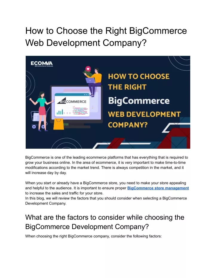 how to choose the right bigcommerce