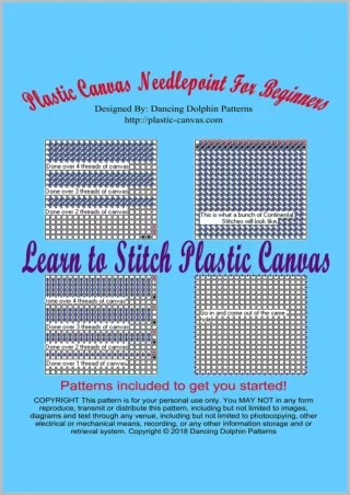 READ [PDF] Plastic Canvas Needlepoint For Beginners: Learn to Stitch Plastic Canvas