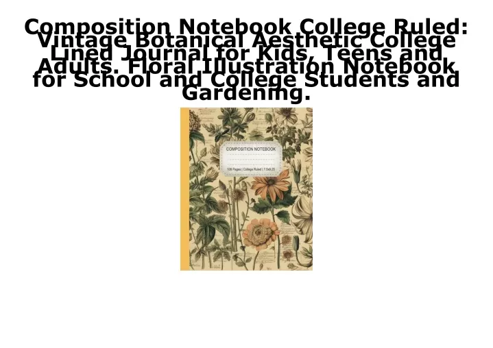 composition notebook college ruled vintage