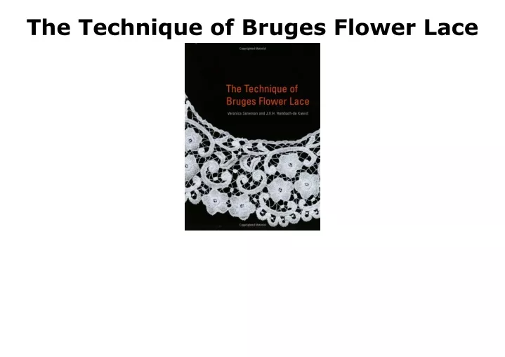 the technique of bruges flower lace