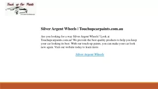 Silver Argent Wheels  Touchupcarpaints.com.au