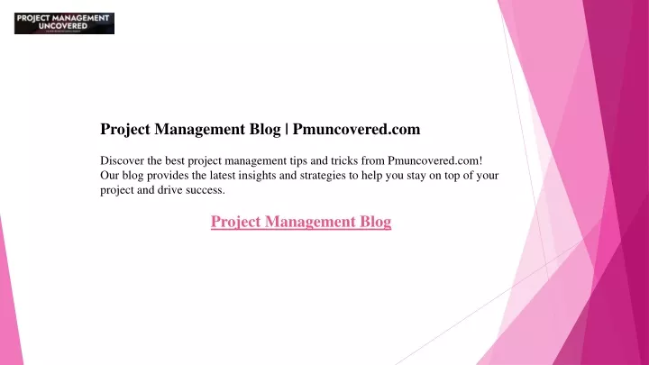 project management blog pmuncovered com discover