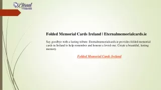 Folded Memorial Cards Ireland  Eternalmemorialcards.ie