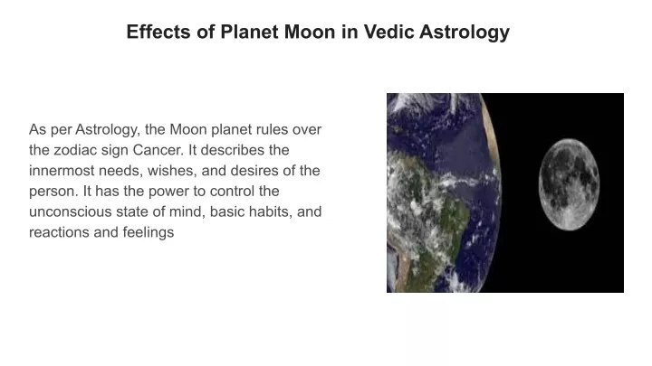 effects of planet moon in vedic astrology