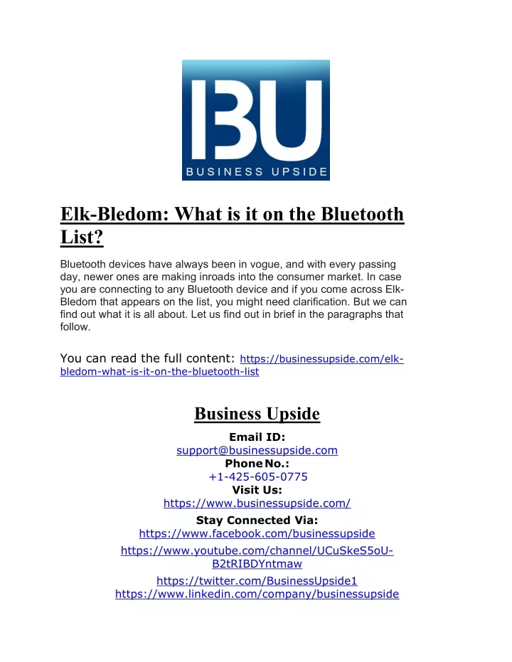 elk bledom what is it on the bluetooth list