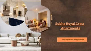 Sobha Royal Crest - 3 & 4 BHK Flats
