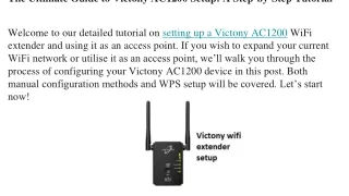the ultimate guide to victony ac1200 setup a step by step tutorial
