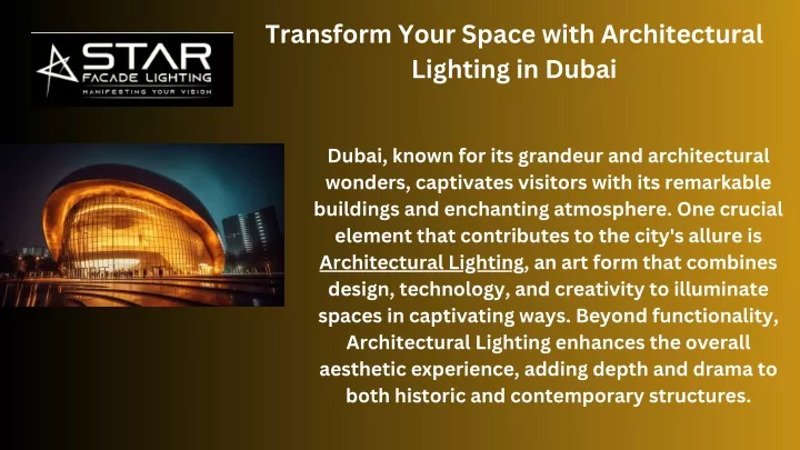 transform your space with architectural lighting