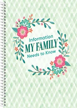 $PDF$/READ/DOWNLOAD Information My Family Needs to Know Organizer