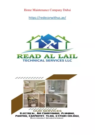 Home Maintenance Company Dubai