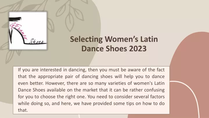 selecting women s latin dance shoes 2023