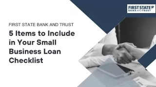 5 Items To Include In Your Small Business Loan Checklist