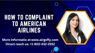 How to submit complaint to American airlines