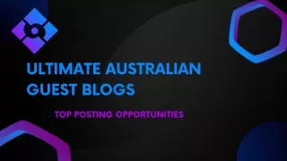 Ultimate Australian Guest Blogs
