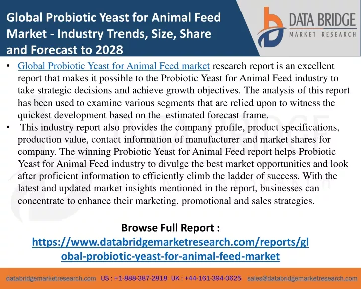 global probiotic yeast for animal feed market