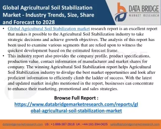 Agricultural Soil Stabilization - Agricultural & Animal feed